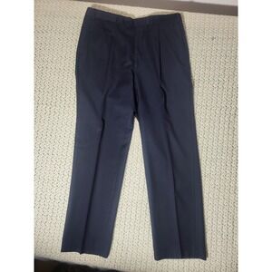 Marks & Spencer Collezione Navy Wool Cashmere Zegna Fabric Pleated Trouser 36x31